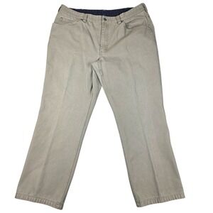 Duluth Trading Co Mens Khaki Work Pants Size 40x32 Cotton Straight Fit Workwear